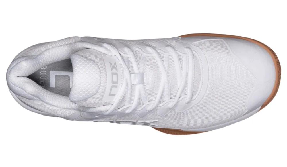 Мужские кросовки для Padel NOX ML10 Hexa - white/gum rubbe