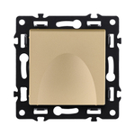 Розетка штепсельная SCHUKO 16A/250 В с крышкой, золотой Kollinger Asthetik AS-015GD