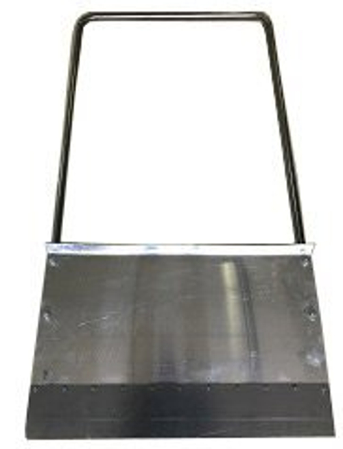 Движок для уборки снега, алюминиевый, 750х500х1,5 мм, с накладкой 120х12 мм на болтах