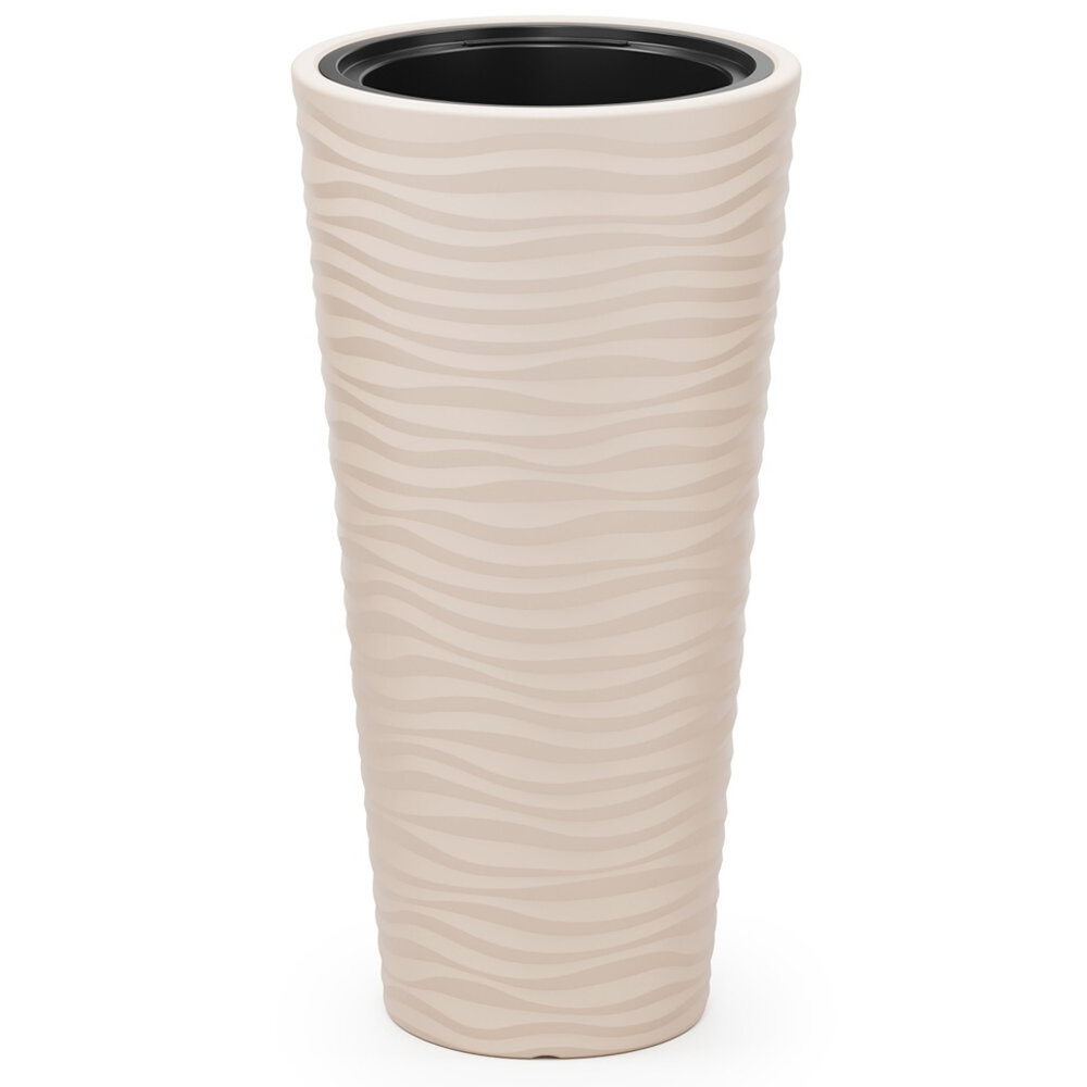 Кашпо Оазис 43л со вставкой 10л, светло-бежевый