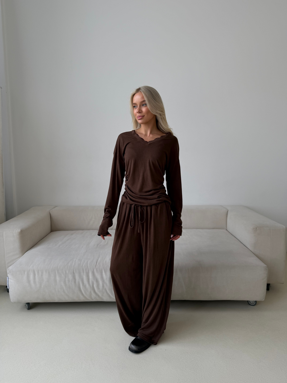 Трикотажный костюм Spring шоколад