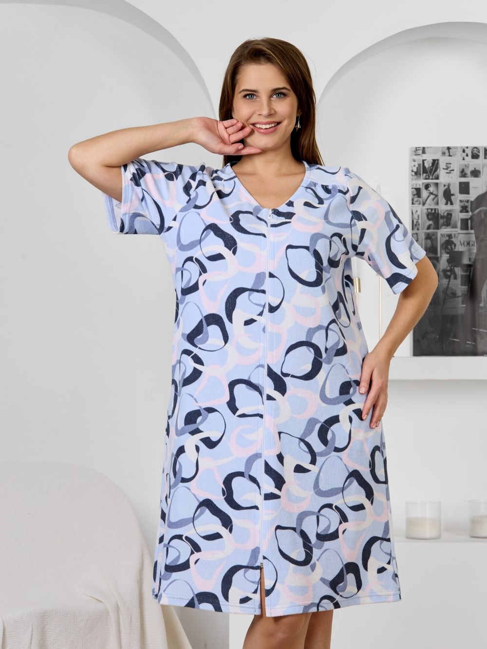 Халат Мира Виотекс ГОЛУБОЙ