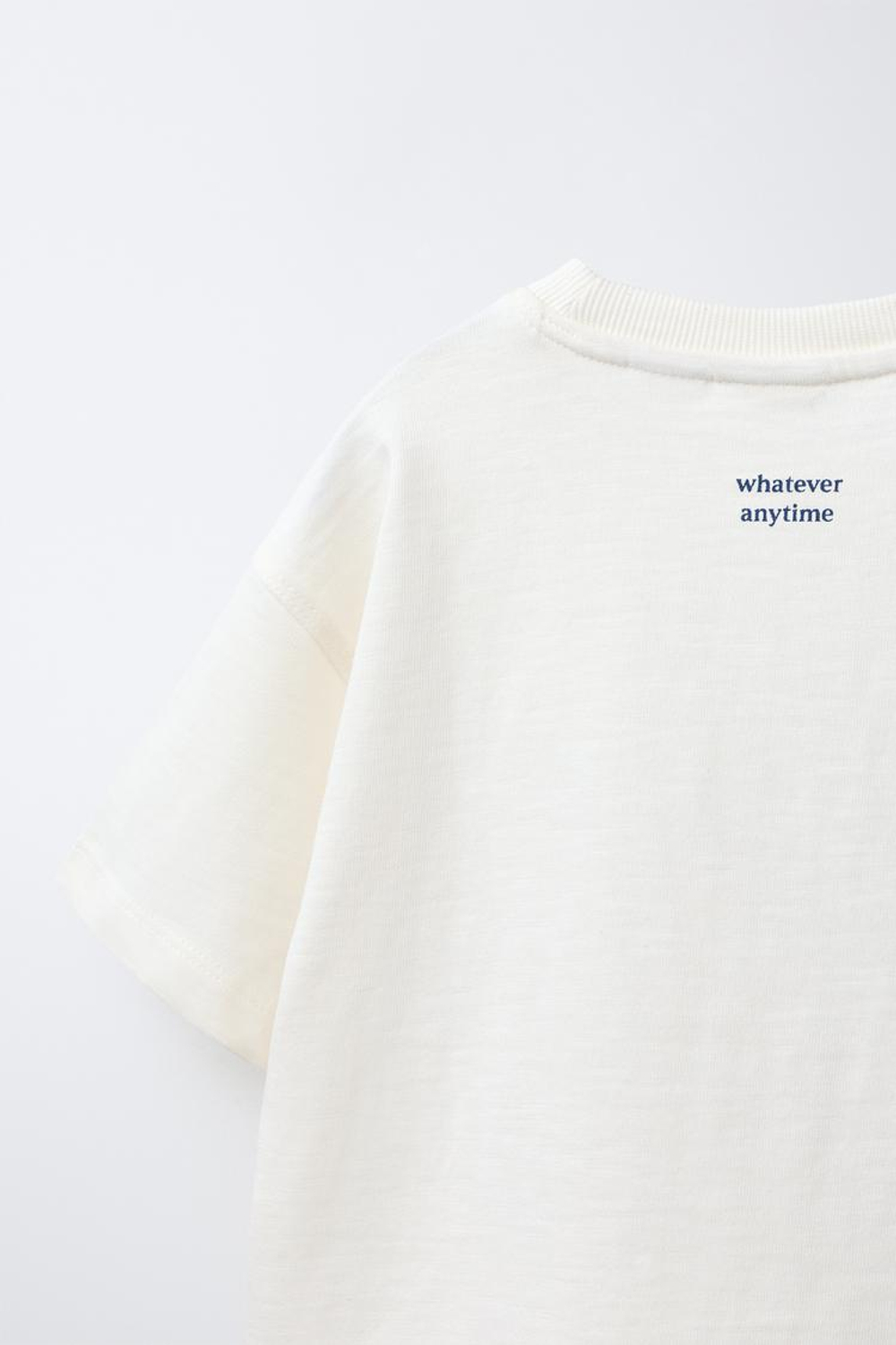 ZARA ФУТБОЛКА С НАДПИСЬЮ, ЭКРЮ