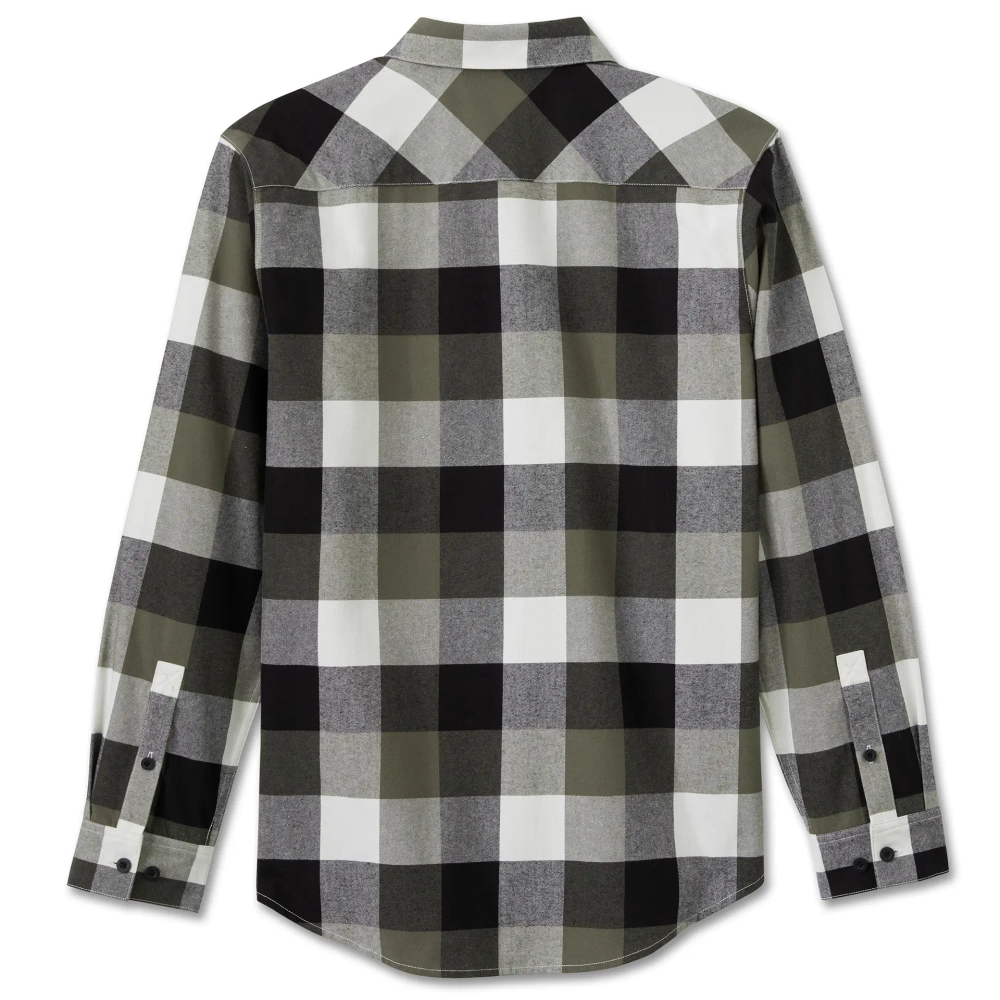 Рубашка Essence Long Sleeve Flannel Shirt Plaid Black & Green Harley-Davidson