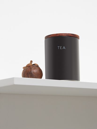 Банка керамическая для хранения чая, 650 мл, черная