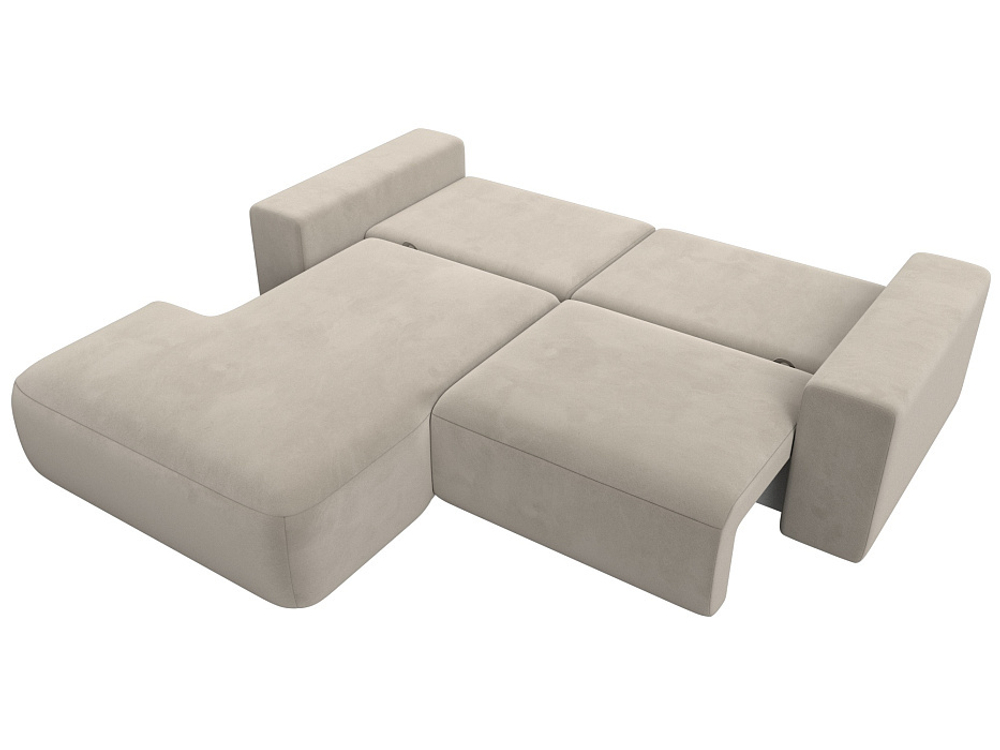 Диван угловой Лига-036 НПБ Классик левый угол МИКРОВЕЛЬВЕТ Бежевый