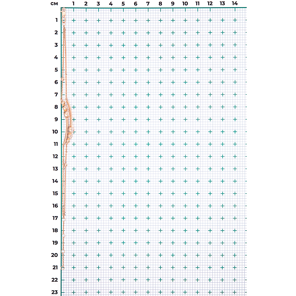 Браслет из красного золота с фианитами