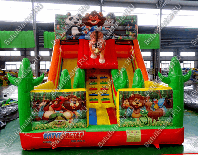 Детский надувной батут-горка "Зов тигра", 8*5*6 м