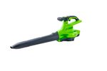 Аккумуляторный воздуходув пылесос Greenworks GD40BVK5, 2406907UG,40v, АКБ 5 А·ч и ЗУ