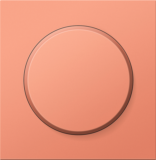 Накладка для светорегулятора поворотного, матовый коралл, серия R98