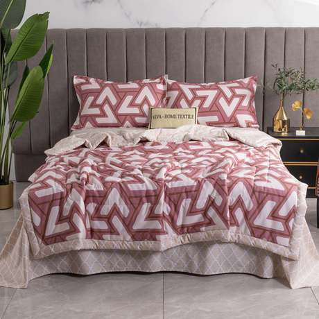 Комплект постельного белья Сатин с Одеялом 100% хлопок на резинке OBR072