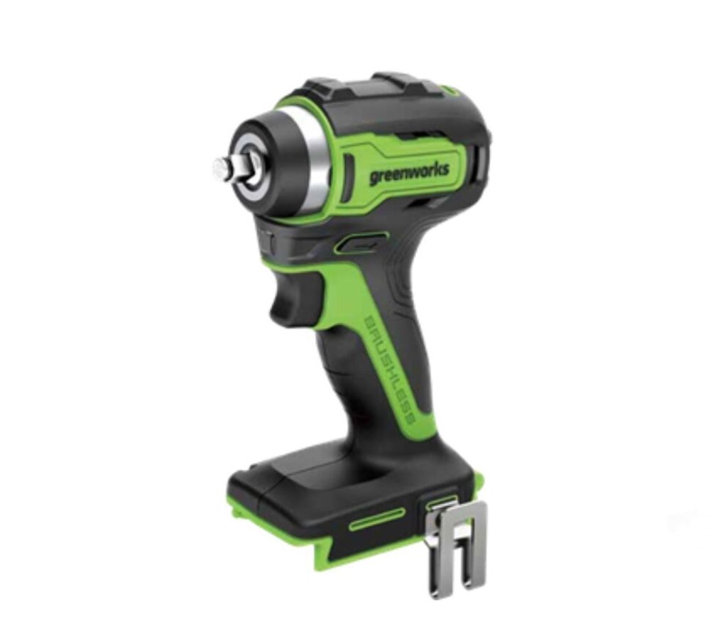 Гайковерт ударный аккумуляторный Greenworks G24IW200 Арт. 3803607, 24V, 200 Нм, бесщеточный, без АКБ и ЗУ