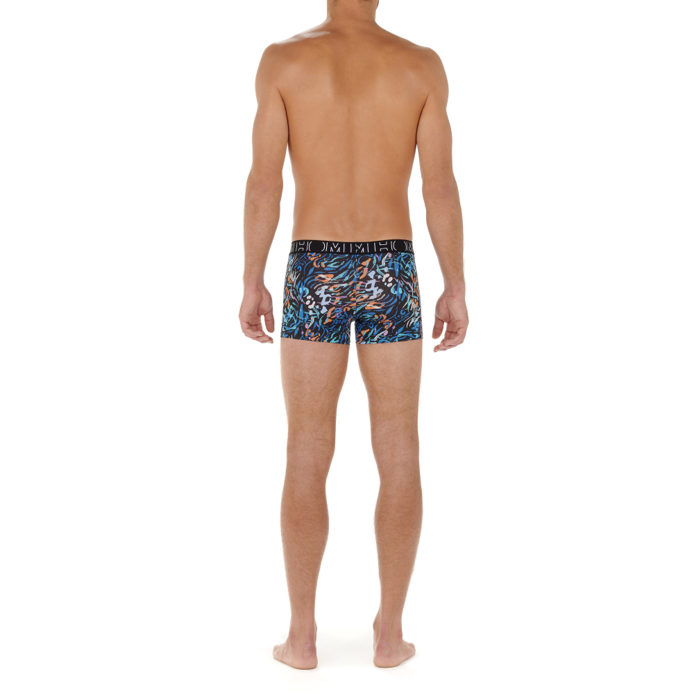 Мужские трусы боксеры набор из 2-х штук (черные, черные с принтом) HOM JOAN #2 Boxer Briefs HO1 2p 402662_40D042