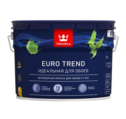 Краска для обоев и стен Tikkurila Euro Trend (9,0л) База А