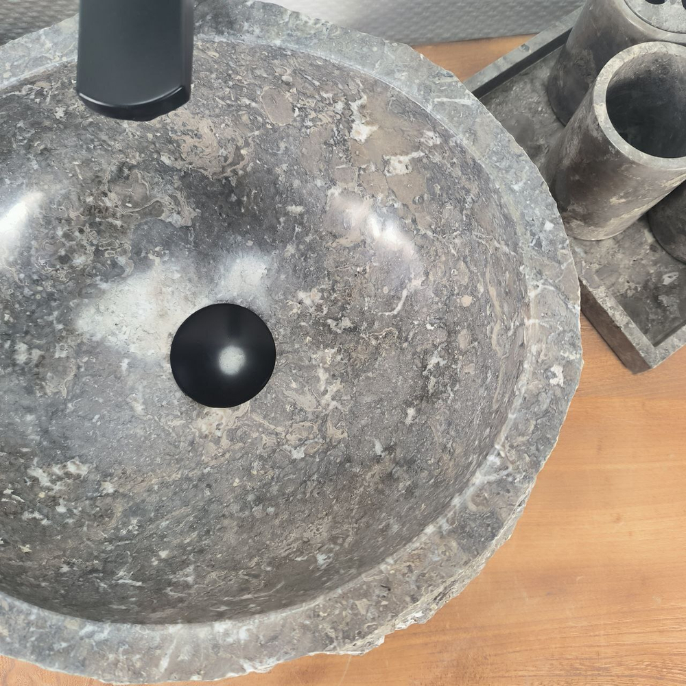 Раковина из мрамора Erozy Grey EM-64639 38*32*16 0191