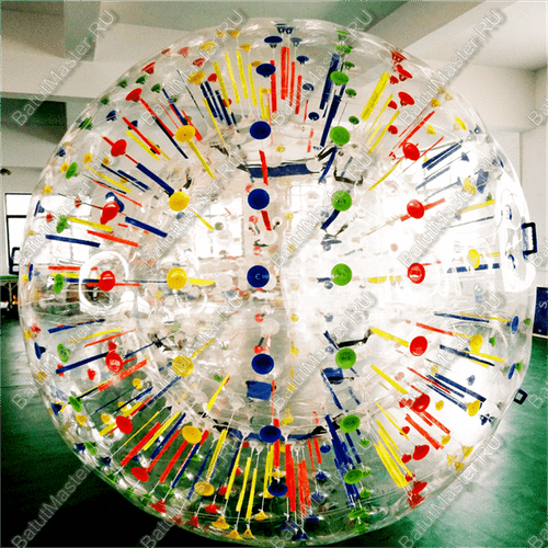 Светящийся зорб "Магический шар" ПВХ, усиленные сиденья, диаметр 3 м