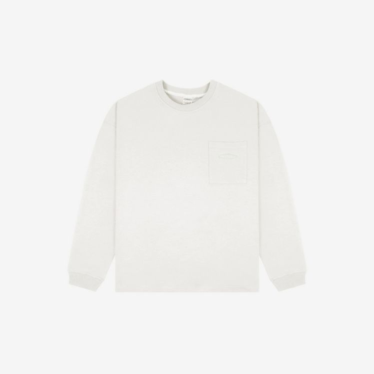 Лонгслив UNIFORM Relaxed Pocket, молочный