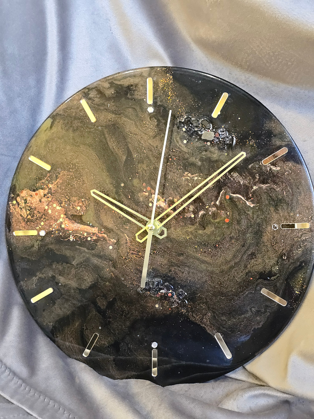 🕒 Часы настенные из эпоксидной смолы 30 см «Космическая бездна»