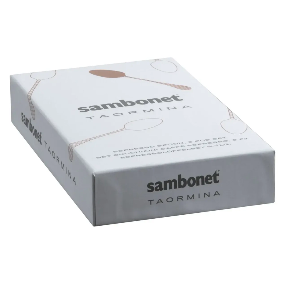 Sambonet Набор из 6 ложек для эспрессо Taormina PVD Gold