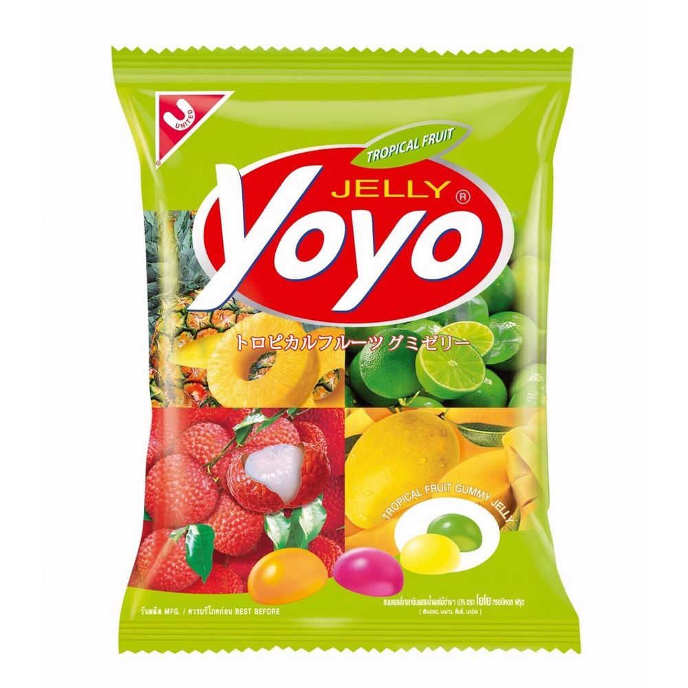 Конфеты желейные YoYo, натуральные тропические фрукты United