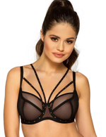 Сексуальный бюстгальтер Pois Pois с металлическим декором (Размер: 95G) (Цвет: черный)