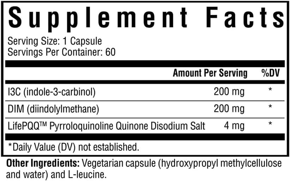Seeking Health DIM + I3C 60 veg caps.