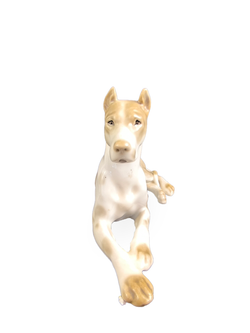 Фарфоровая статуэтка "Мраморный дог" ЛФЗ