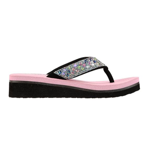 Skechers S Lights Vinyasa Sparks Sunrise Shine 'Black Pink'