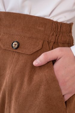 Юбка светло-коричневая из микровельвета