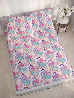 Постельное белье перкаль Сказка "Джаз" евро Наволочка 50х70 см 2 шт Простынь на резинке 180x200 см Пододеяльник 200x215 см