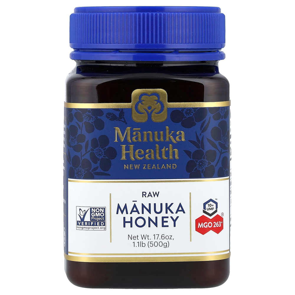 Manuka Health, Необработанный мед манука, UMF 10+, MGO 263+, 500 г (17,6 унции)