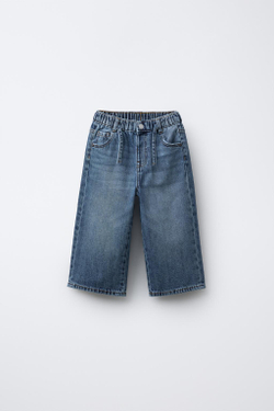 ZARA ДЖИНСЫ WIDE LEG НА ШНУРКЕ, СИНИЙ