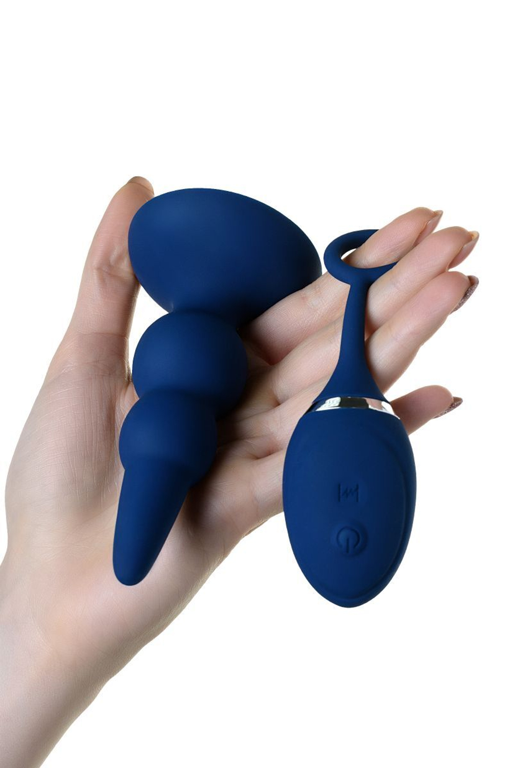 Синяя анальная вибровтулка OPlay Prime - 12 см.