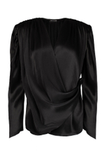 «Draped-detailing blouse» Блуза с драпировками из вискозы.