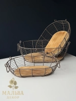 Набор из 3-х корзин "Вуден" 36x25x11 см, 32x21x9 см, 28x17x6.5 с