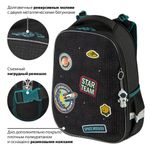 Ранец BRAUBERG PREMIUM, 2 отделения, с брелком, "Space mission", LED ЛАМПОЧКИ, 38х29х16 см, 270599