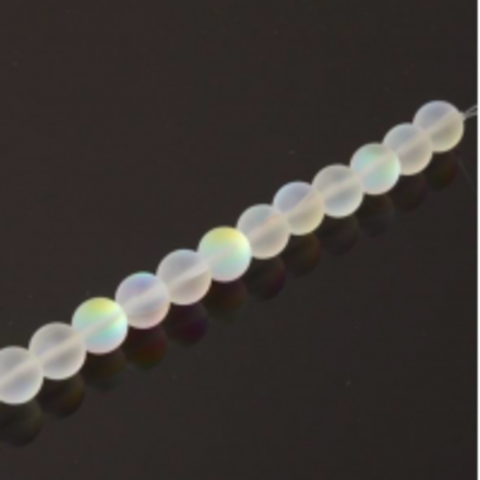 Mermaid Glass Beads 8 mm Matte Crystal Mystic 08