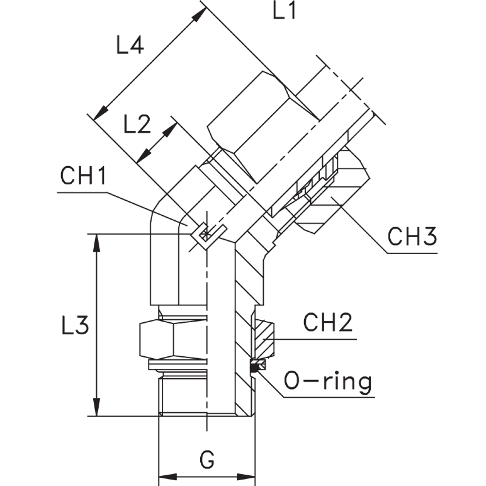 Штуцер FRG45 DS38 BSP1.1/2" (в сборе)