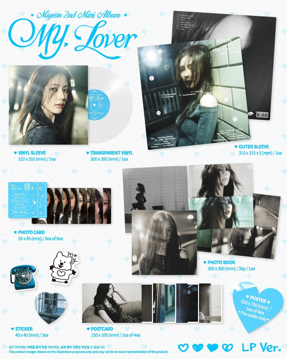 Альбом MIYEON - MY, LOVER 2nd Mini Album LP Version