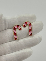 Серьги карамельная трость