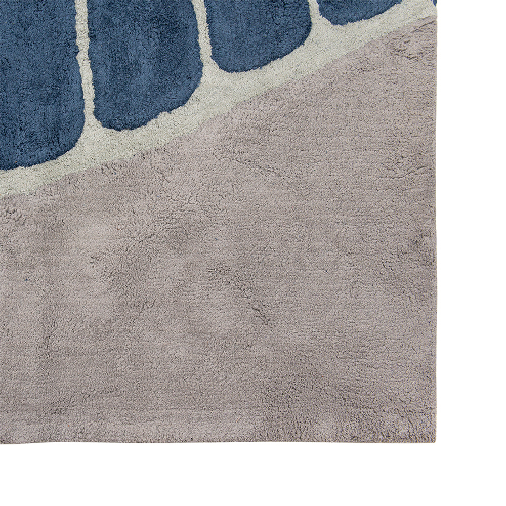 Ковер из хлопка с рисунком tea plantation серого цвета из коллекции terra, 200х300 см