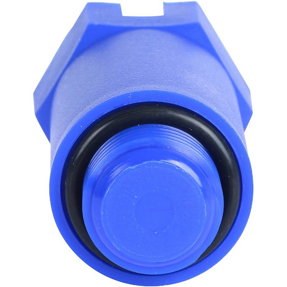 Заглушка с наружной резьбой STOUT - 1/2" (пластиковая, с самоуплотнением, цвет синий)