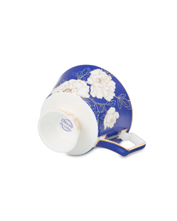 Чашка чайная с блюдцем 240мл Decor de table Винтаж Магнолия ультрамарин