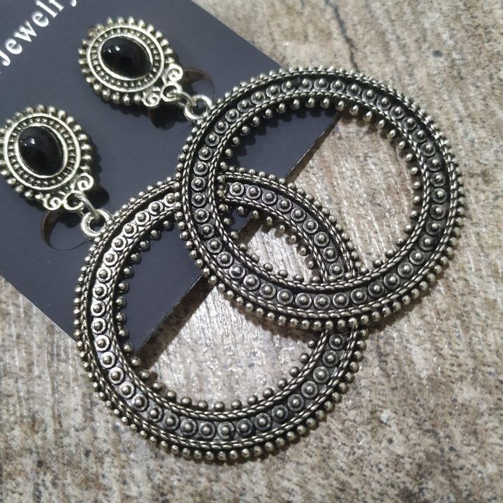 Клипсы Bohemia рамка круг 8 мм металл античный серебристый