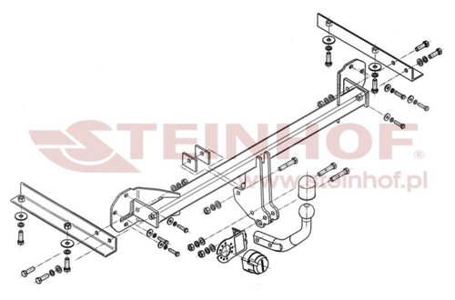 Фаркоп на Honda Civic хетчбек 5 дверей 2012-2014 (паспорт и сертификат в комплекте)(без электрики) Steinhof.H-042
