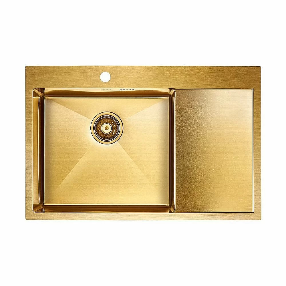 Мойка кухонная Paulmark ATLAN L PM217851-BG брашированное золото