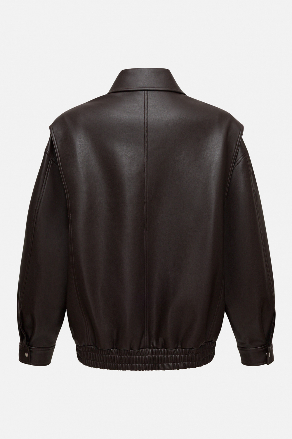 Бомбер оверсайз из экокожи