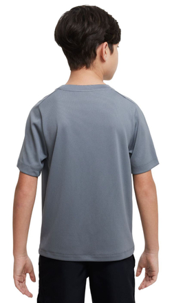Футболка для мальчика теннисная Nike Dri-Fit Multi+ Top - smoke grey/white