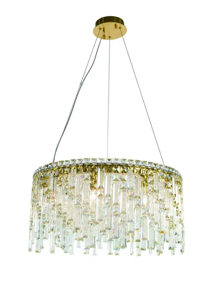 6073P/9A PLATING BRASS+CLEAR (1) Люстра NW