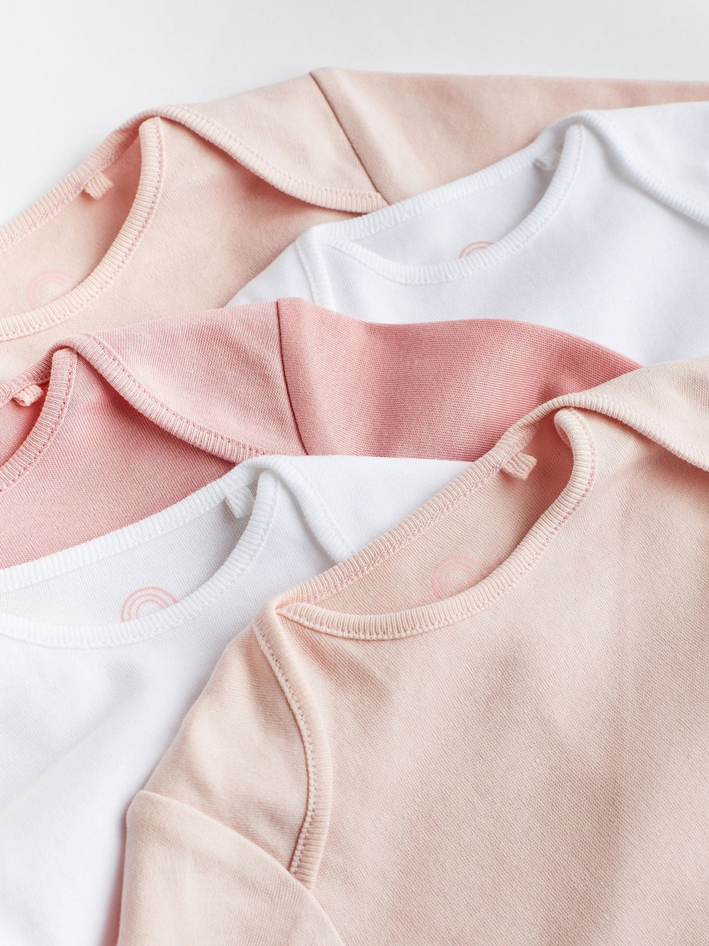 Боди с длинным рукавом для малышей Next 619-349, 5 шт., Белый, Розовый